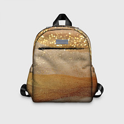 Детский рюкзак Бежевые блестяшки текстура, цвет: 3D-принт