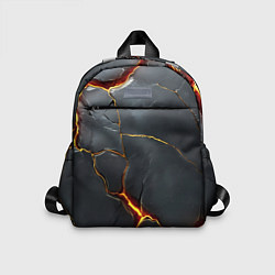 Детский рюкзак Серая текстура с золотым изломом, цвет: 3D-принт