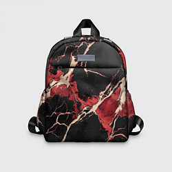 Детский рюкзак Красно-черная потертая текстура, цвет: 3D-принт