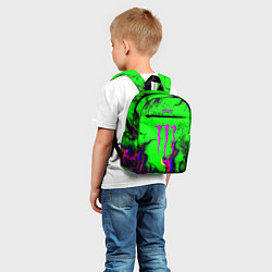 Детский рюкзак Monster Energy flame, цвет: 3D-принт — фото 2