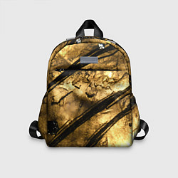 Детский рюкзак Золото с черной текстурой, цвет: 3D-принт