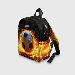 Детский рюкзак Футбольный мяч в огне, цвет: 3D-принт — фото 2