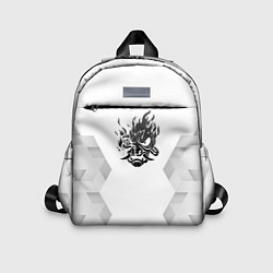 Детский рюкзак Cyberpunk 2077 white poly, цвет: 3D-принт