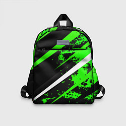 Детский рюкзак Color black and green, цвет: 3D-принт