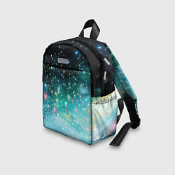 Детский рюкзак Бирюзовые блестки фон, цвет: 3D-принт — фото 2