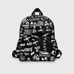 Детский рюкзак Черно белые логотипы игр, цвет: 3D-принт