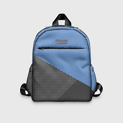 Детский рюкзак Сине-серый геометричный, цвет: 3D-принт