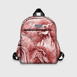 Детский рюкзак Черепа лошадей - эскиз, цвет: 3D-принт