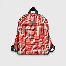 Детский рюкзак Красно-белый объёмный эффект, цвет: 3D-принт