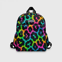 Детский рюкзак Леопардовый узор на разноцветном фоне