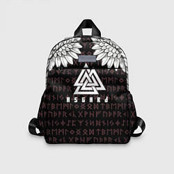 Детский рюкзак Асгард на фоне рун и валькнут