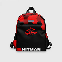 Детский рюкзак Hitman - red gradient по-центру, цвет: 3D-принт