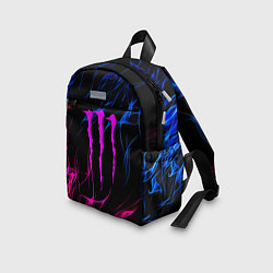 Детский рюкзак Monster energy неоновое пламя, цвет: 3D-принт — фото 2