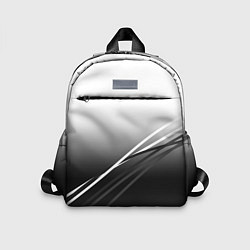 Детский рюкзак Градиент с полосами из белого в тёмный, цвет: 3D-принт