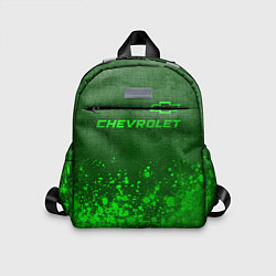 Детский рюкзак Chevrolet - green gradient посередине, цвет: 3D-принт