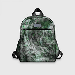 Детский рюкзак Абстракция - grey emerald rock, цвет: 3D-принт