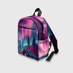 Детский рюкзак Лиловое сияние над лесом, цвет: 3D-принт — фото 2