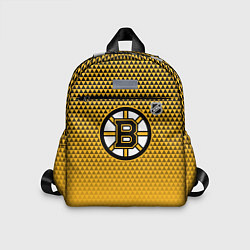 Детский рюкзак Бостон Брюинз - паттерн треугольников, цвет: 3D-принт