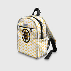 Детский рюкзак Бостон Брюинз - белые соты, цвет: 3D-принт — фото 2