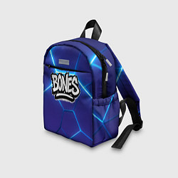 Детский рюкзак Bones белое лого на синих плитах, цвет: 3D-принт — фото 2