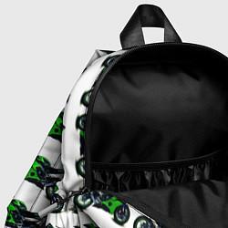 Детский рюкзак Motorbike green, цвет: 3D-принт — фото 2