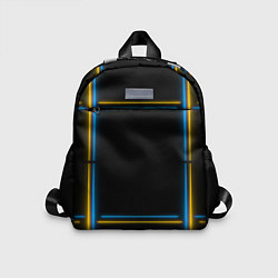 Детский рюкзак Neon yellow light blue, цвет: 3D-принт