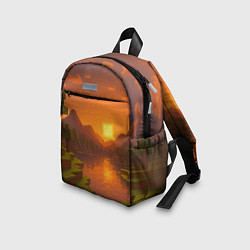 Детский рюкзак Закат - Minecraft, цвет: 3D-принт — фото 2