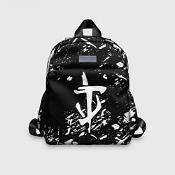 Детский рюкзак Doom белые краски штрихи, цвет: 3D-принт