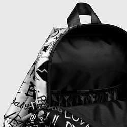 Детский рюкзак Doom x liil peep pattern black, цвет: 3D-принт — фото 2