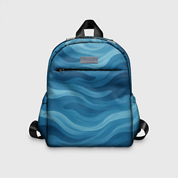 Детский рюкзак Камуфляжные синие волны, цвет: 3D-принт