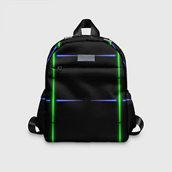 Детский рюкзак Color black green purple stripes