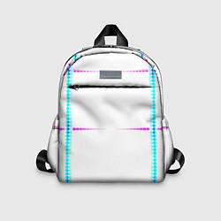 Детский рюкзак Color white blue pink stripes, цвет: 3D-принт