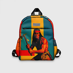 Детский рюкзак Индеец поп-арт, цвет: 3D-принт