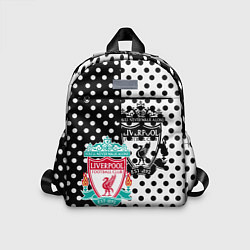 Детский рюкзак Liverpool черно белые точки, цвет: 3D-принт
