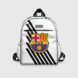 Детский рюкзак Barcelona черно белые полосы, цвет: 3D-принт