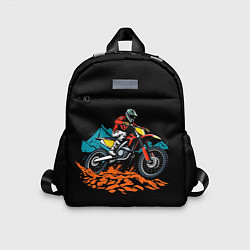 Детский рюкзак Motocross and mountains, цвет: 3D-принт