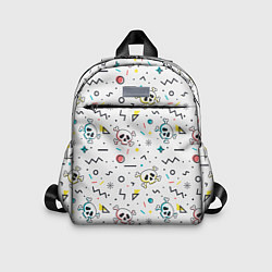 Детский рюкзак Паттерн с черепами и геометрическими фигурами на Х, цвет: 3D-принт