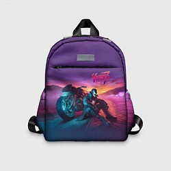 Детский рюкзак Venom near his motorcycle - ai art fantasy, цвет: 3D-принт