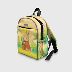 Детский рюкзак Заяц обнимает кактус, цвет: 3D-принт — фото 2