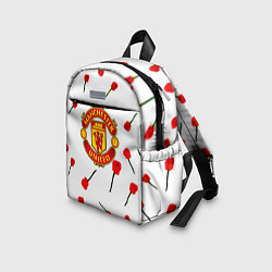 Детский рюкзак Манчестер Юнайтед розы паттерн, цвет: 3D-принт — фото 2