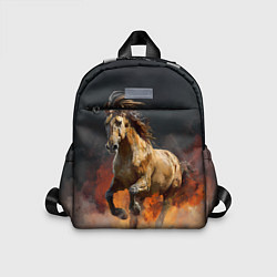Детский рюкзак Лошадь нарисованная красками, цвет: 3D-принт
