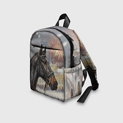 Детский рюкзак Конь на фоне салюта, цвет: 3D-принт — фото 2