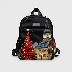 Детский рюкзак Красная новогодняя елка, цвет: 3D-принт