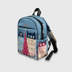 Детский рюкзак Новогоднее гуляние у красной елки, цвет: 3D-принт — фото 2