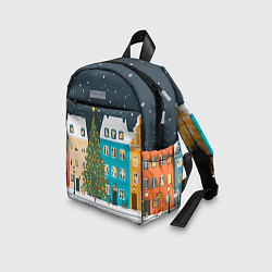 Детский рюкзак Новогодний снежный город, цвет: 3D-принт — фото 2