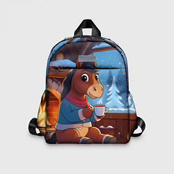 Детский рюкзак Лошадка у камина, цвет: 3D-принт