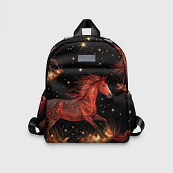 Детский рюкзак Огненные лошади - паттерн