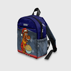 Детский рюкзак Лошадь с тазиком оливье, цвет: 3D-принт — фото 2