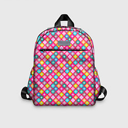 Детский рюкзак Разноцветный цветочный узор ретро