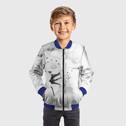 Бомбер детский Белая сакура, цвет: 3D-синий — фото 2